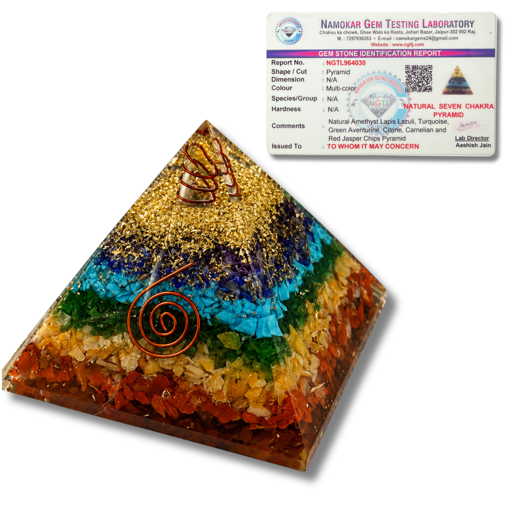 Natural Seven Chakra Pyramid