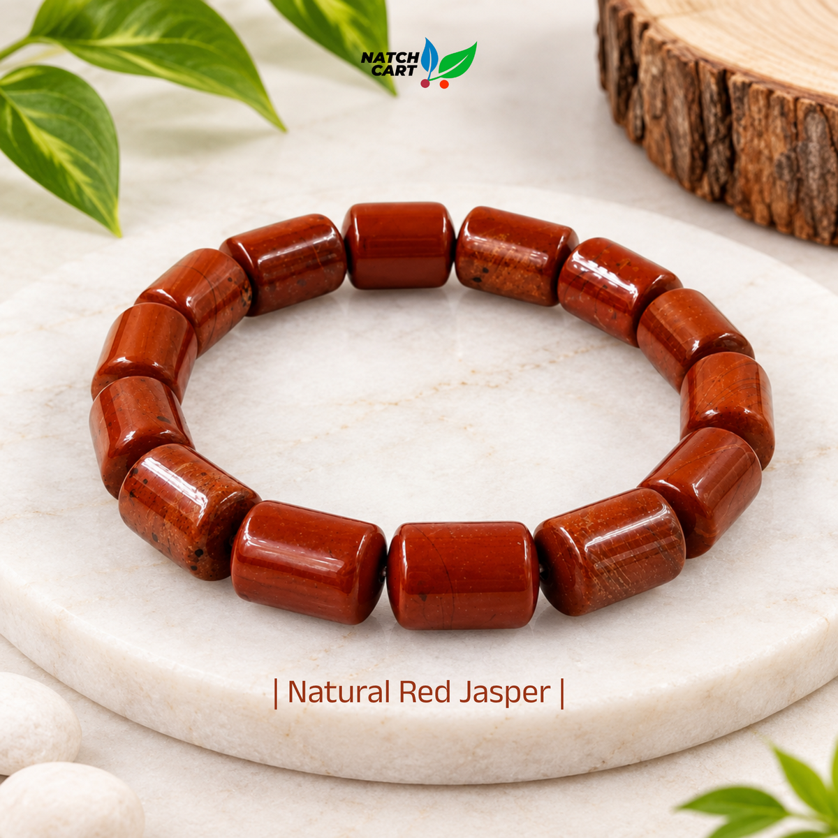 Precious Design Lab Certified Red Jasper Semi Precious Cylindrical Shape Semi Precious ...