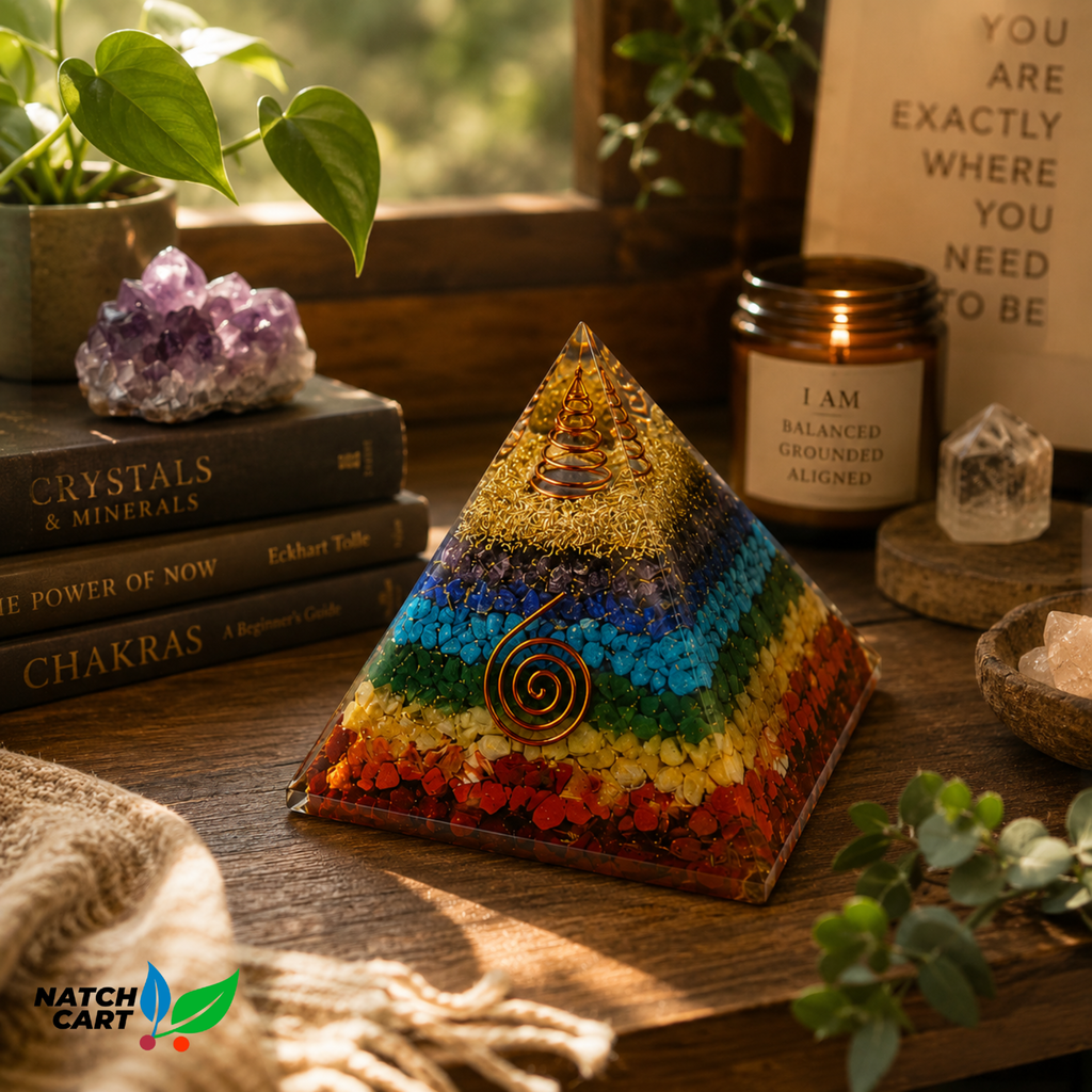 Natural Seven Chakra Pyramid