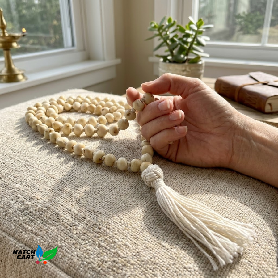 White Gunja Mala