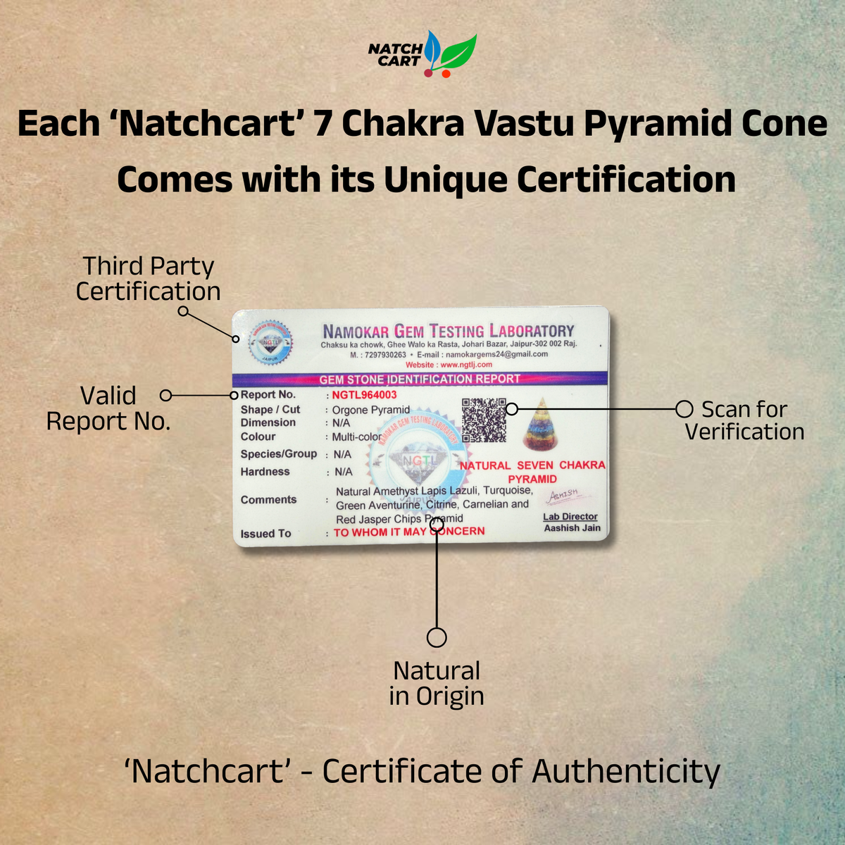 Seven Chakra Vastu Pyramid Cone