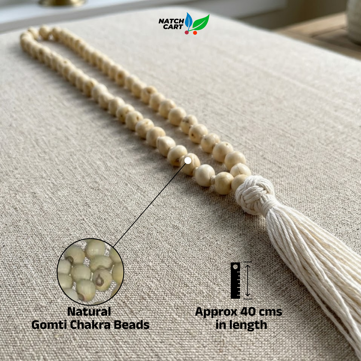 White Gunja Mala