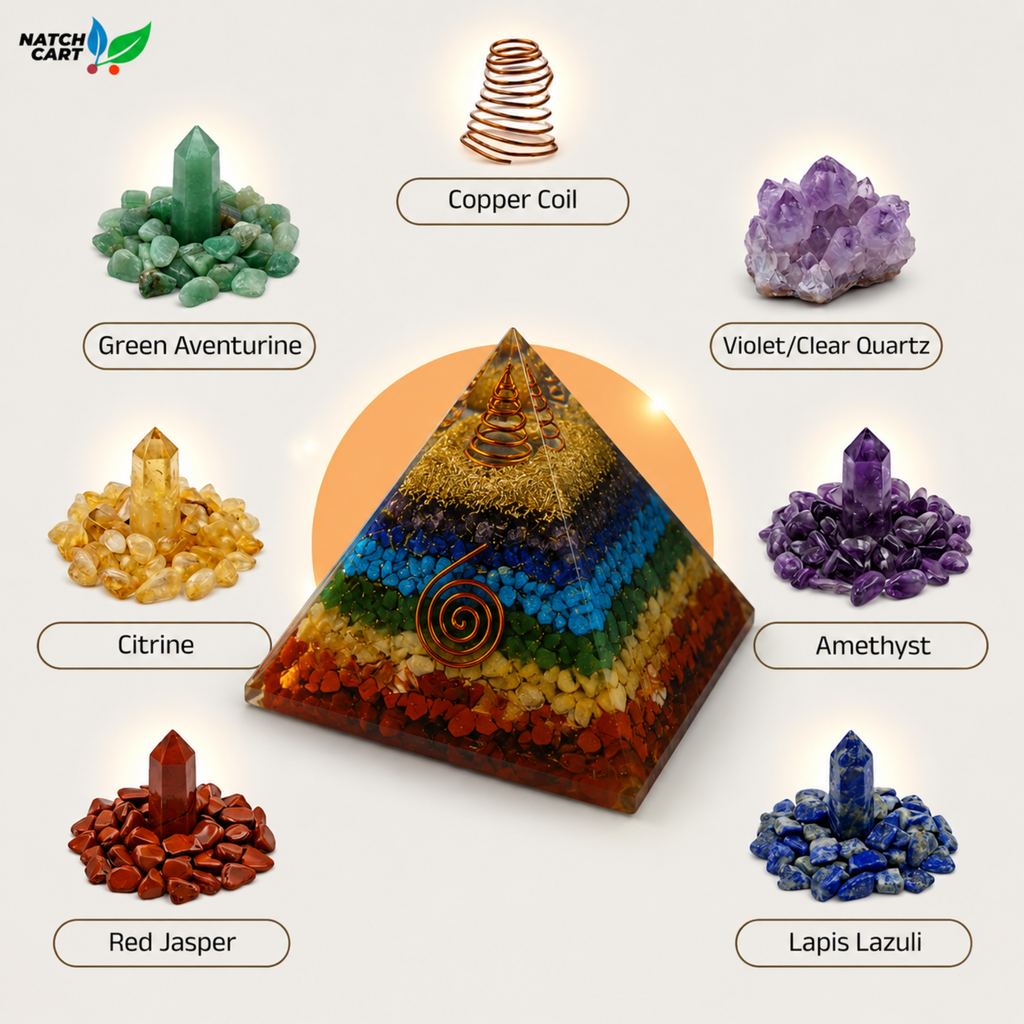 Natural Seven Chakra Pyramid