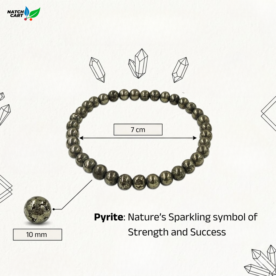 10mm Pyrite Bracelet (Plain)